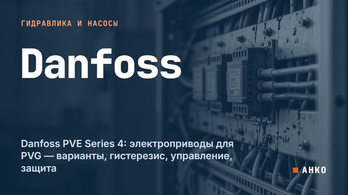 Danfoss PVE Series 4: электроприводы для PVG — варианты, гистерезис, управление, защита