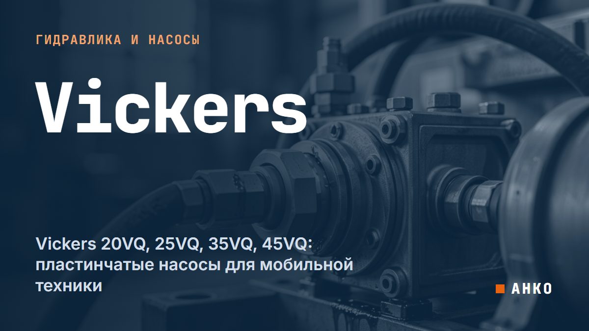 Vickers 20VQ, 25VQ, 35VQ, 45VQ: пластинчатые насосы для мобильной техники