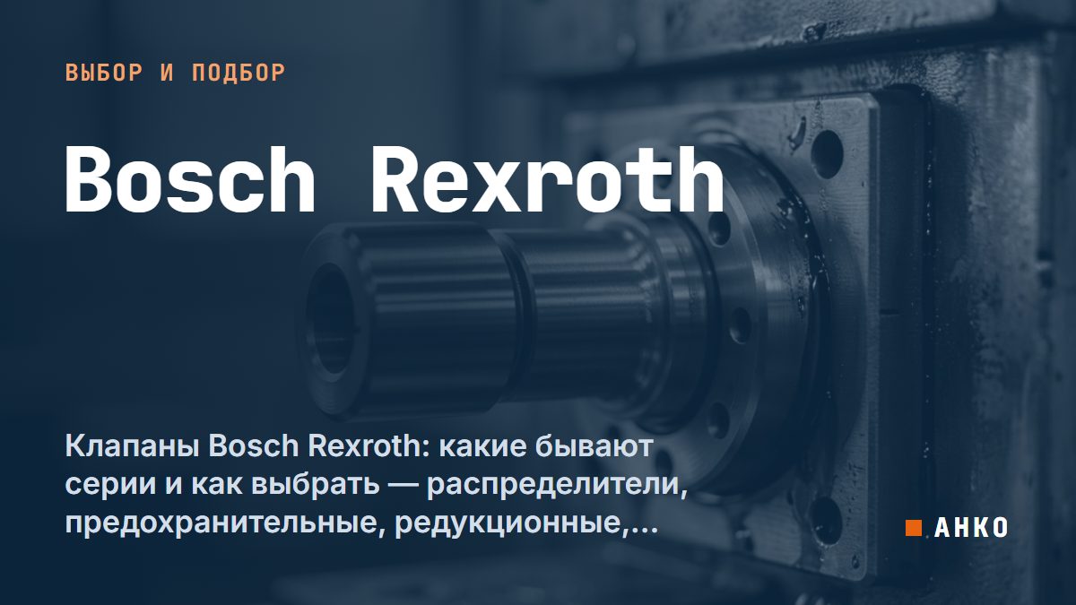 Клапаны Bosch Rexroth: какие бывают серии и как выбрать — распределители, предохранительные, редукционные, обратные, дроссели