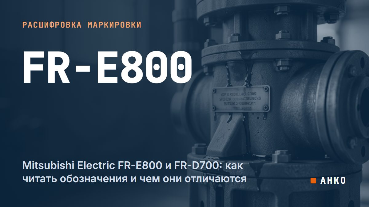 Mitsubishi Electric FR-E800 и FR-D700: как читать обозначения и чем они отличаются