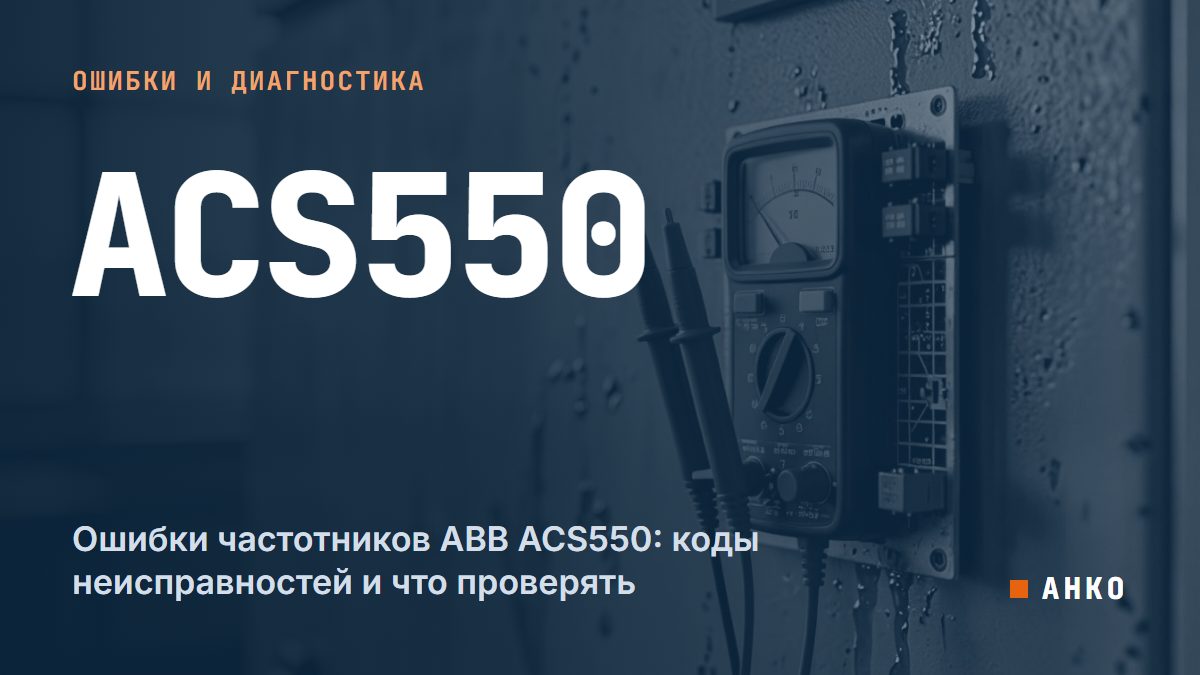 Ошибки частотников ABB ACS550: коды неисправностей и что проверять