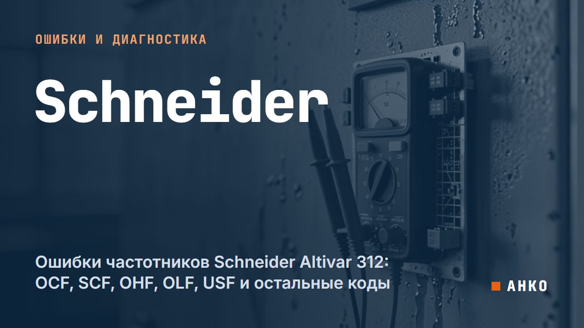 Ошибки частотников Schneider Altivar 312: OCF, SCF, OHF, OLF, USF и остальные коды