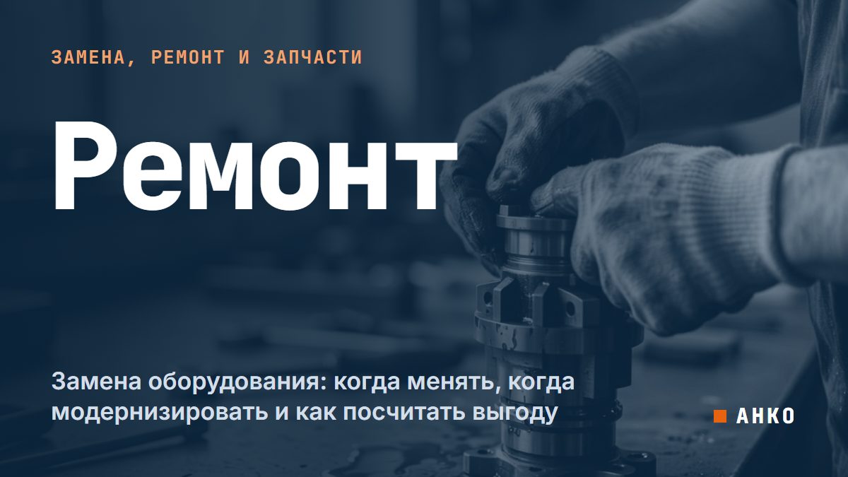 Замена оборудования: когда менять, когда модернизировать и как посчитать выгоду