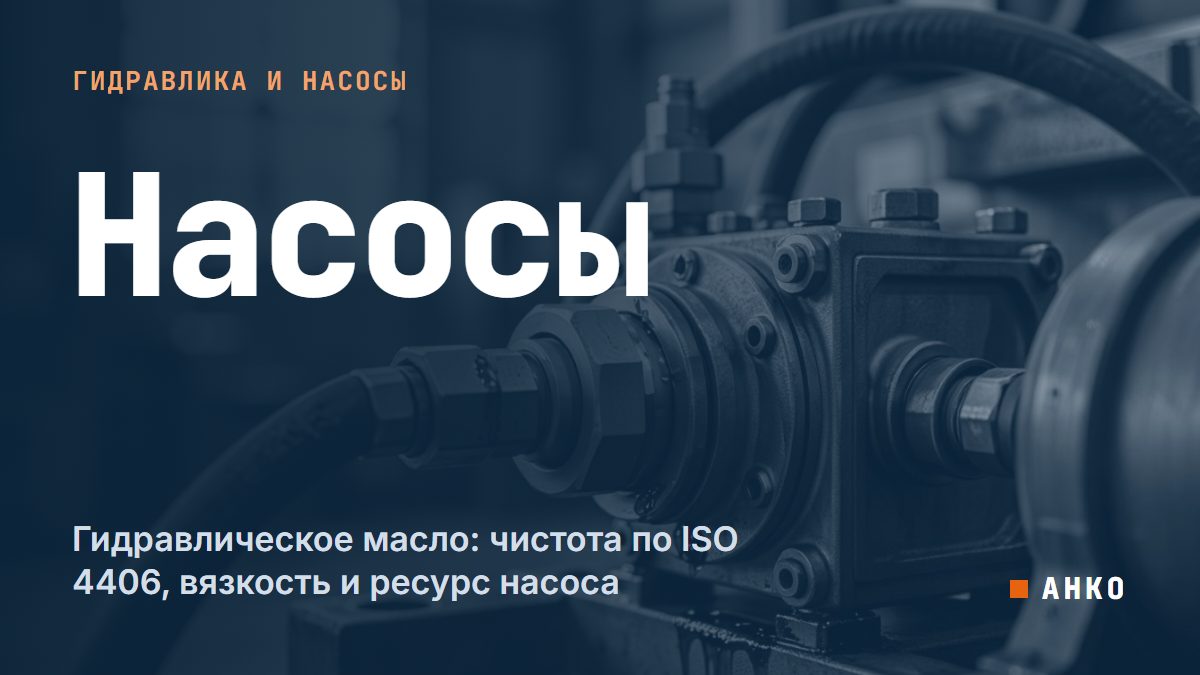 Гидравлическое масло: чистота по ISO 4406, вязкость и ресурс насоса