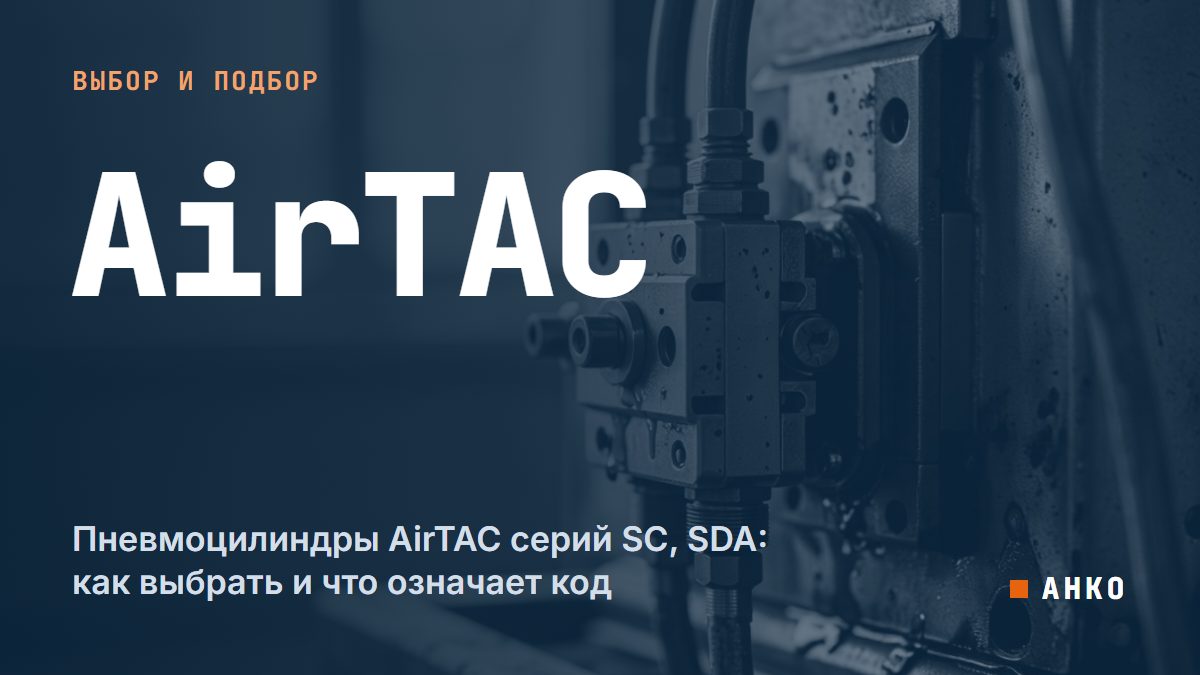 Пневмоцилиндры AirTAC серий SC, SDA: как выбрать и что означает код