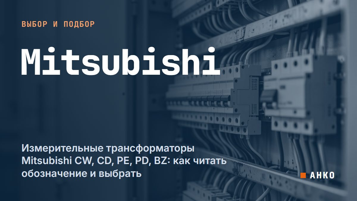 Измерительные трансформаторы Mitsubishi CW, CD, PE, PD, BZ: как читать обозначение и выбрать