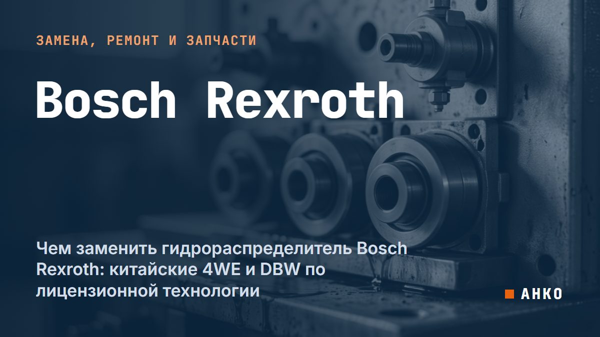 Чем заменить гидрораспределитель Bosch Rexroth: китайские 4WE и DBW по лицензионной технологии