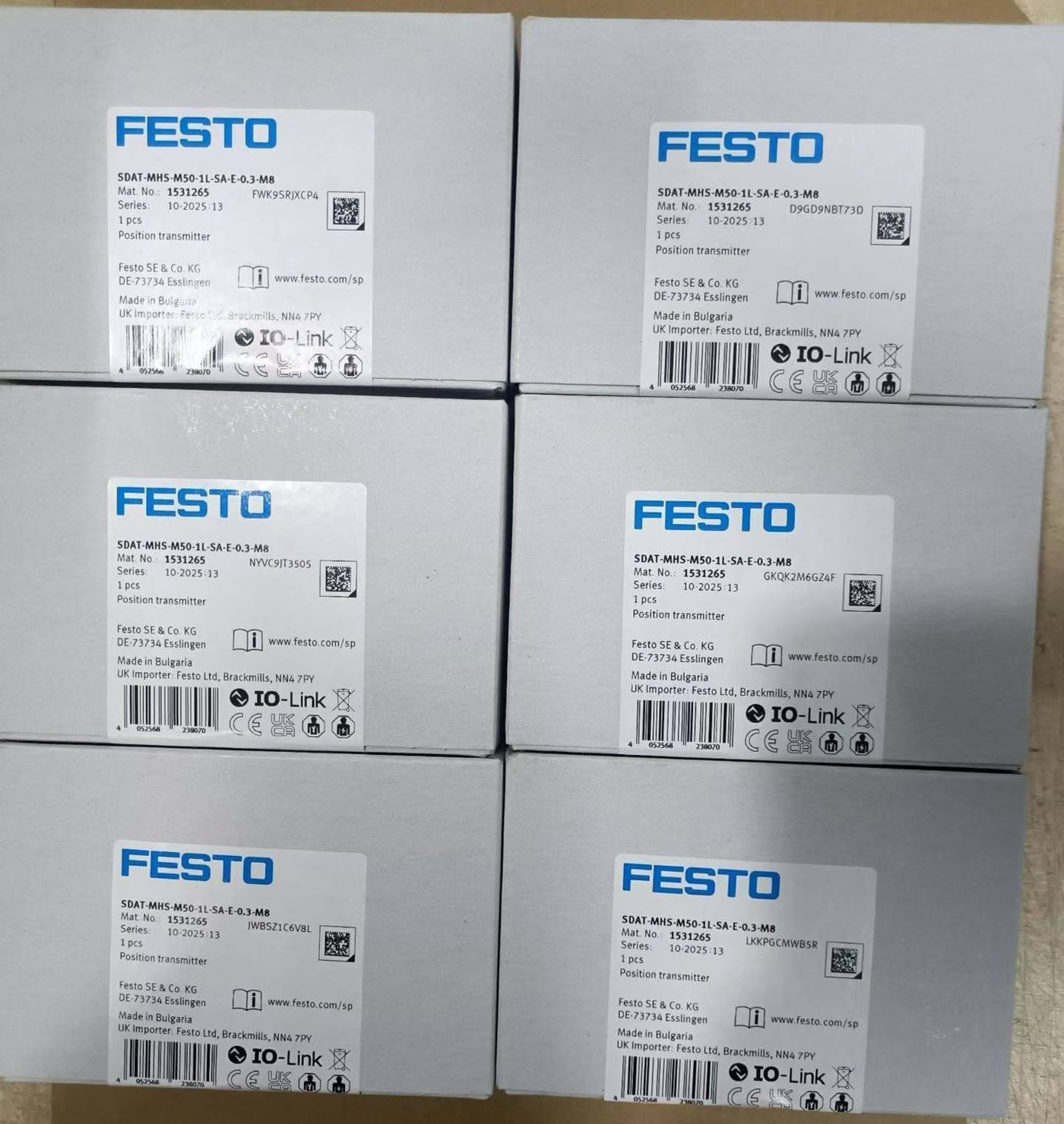 Датчики положения Festo SDAT-MHS-M50-1L-SA-E-0.3-M8 (IO-Link) в оригинальных коробках Festo