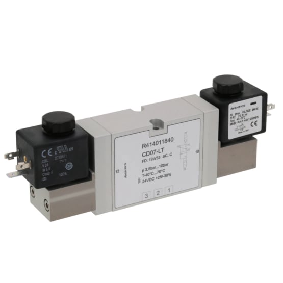Пневмоклапан AVENTICS R414011840 (CD07-LT-3/2-NC-DO-024VDC-I-FLG-RAIL)