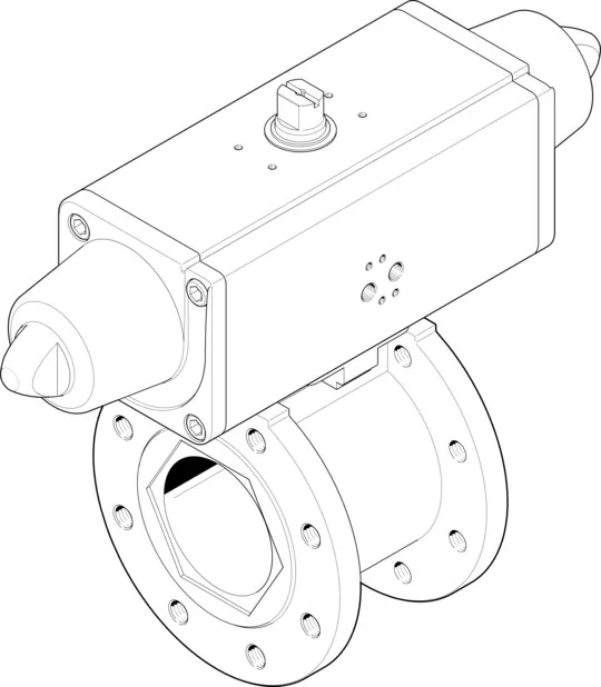 VZBC-100-FF-16-22-F0710-V4V4T-PS240-R-90-4-C Шаровой кран с приводом Festo