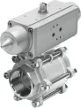 VZBA-3"-GG-63-T-22-F0710-V4V4T-PS180-R-90-4-C Шаровой кран с приводом Festo