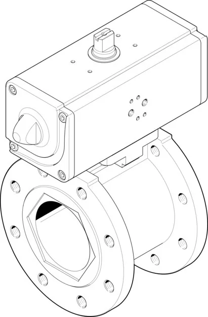 VZBC-100-FF-16-22-F0710-V4V4T-PP240-R-90-C Шаровой кран с приводом Festo