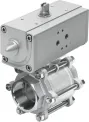 VZBA-3"-GG-63-T-22-F0710-V4V4T-PP180-R-90-C Шаровой кран с приводом Festo