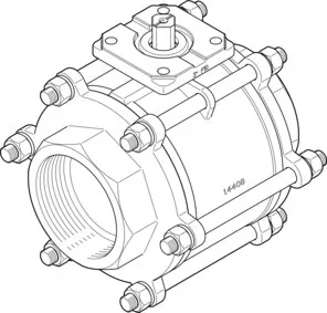 VZBA-4"-GG-63-T-22-F10-V4V4T Шаровой кран Festo