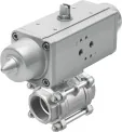 VZBA-1/4"-GG-63-T-22-F0304-V4V4T-PS15-R-90-4-C Шаровой кран с приводом Festo