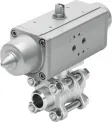 VZBA-1"-WW-63-T-22-F0405-V4V4T-PS30-R-90-4-C Шаровой кран с приводом Festo