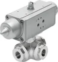 VZBA-1/4"-GGG-63-32T-F0304-V4V4T-PS30-R-90-4-C Шаровой кран с приводом Festo