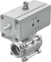 VZBA-11/2"-GG-63-T-22-F0507-V4V4T-PP60-R-90-C Шаровой кран с приводом Festo