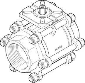 VZBA-3"-GG-63-T-22-F0710-V4V4T Шаровой кран Festo