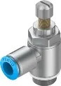 GRLA-1/4-QS-10-RS-D Дроссель с обратным клапаном Festo