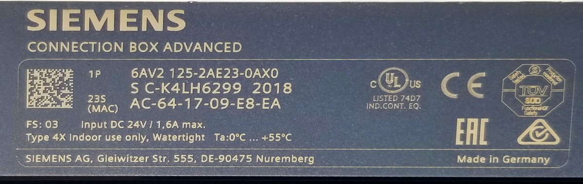 Панель оператора Siemens SIMATIC HMI 6AV2125-2AE23-0AX0