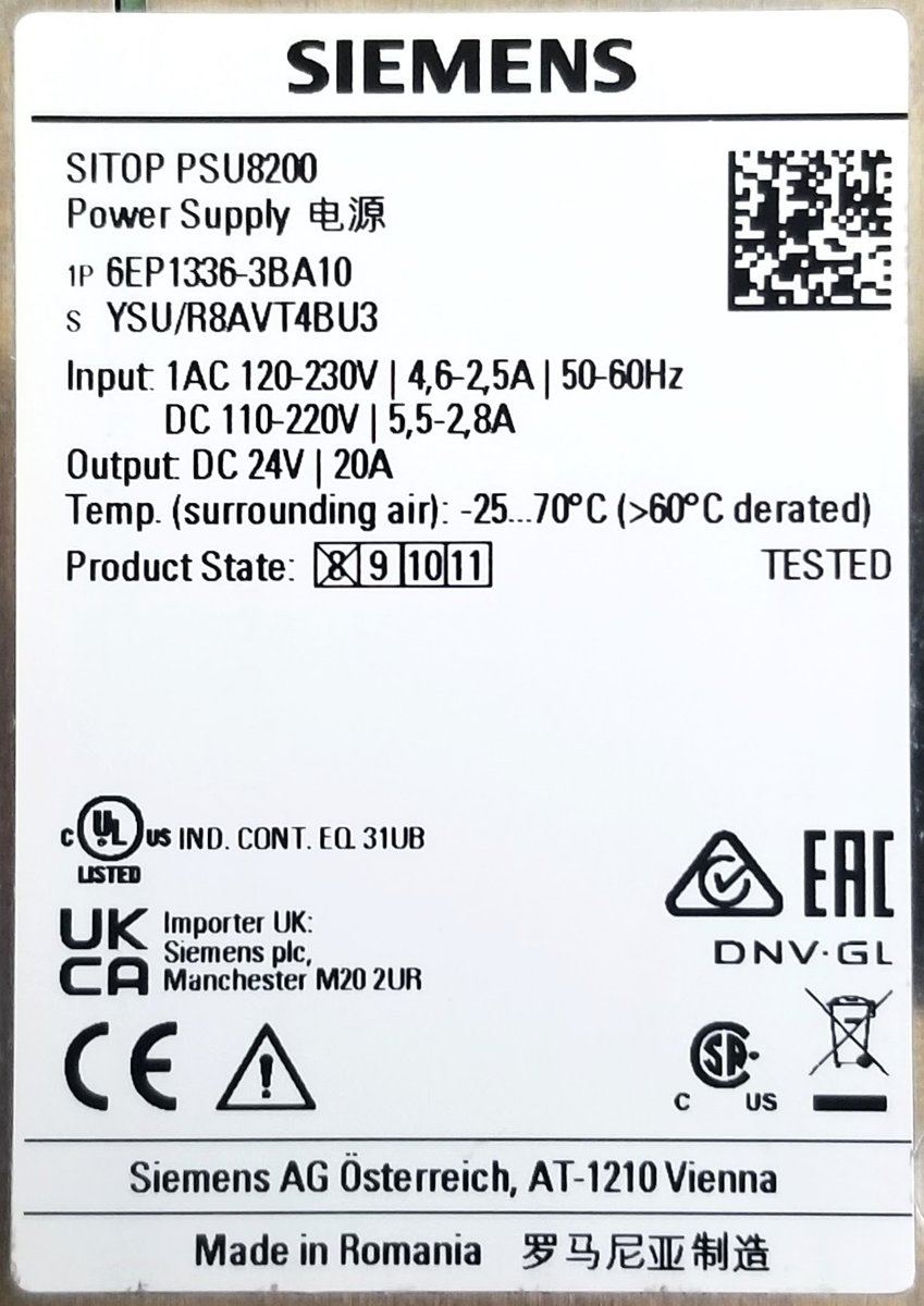 Блок питания Siemens 6EP1336-3BA10