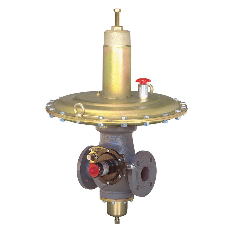 Регулятор-монитор давления газа Tartarini MBF-M DN25 со встроенным ПЗК, фланцы одного диаметра